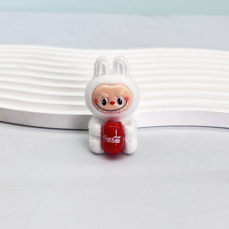 Flocked Coca-Cola Skateboard DIY Keychain with Resin Cartoons Blind Bag Edition