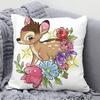 Animated B-Bambi Fairy Tale Pillow Case Square Pillow Bedroom Sofa Leisure Comfort Cushion Car Living Room Home Decoration 40X40