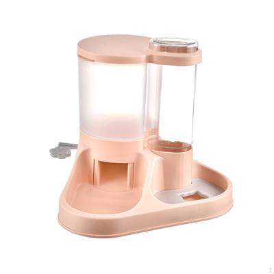 Pet Food and Water Dispenser Set Integrated Convenient Wide Mouth Pets Feeder Waterer, Large
