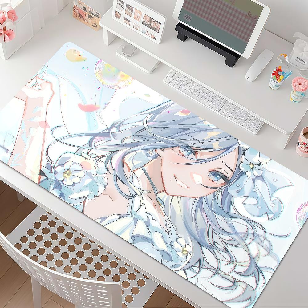 Virtual Idols H-Hinomori S-Shizuku Mouse Pad Anti Slip Rubber Edge Locked Thickened Laptop Gaming Desk Mat