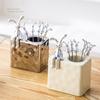 Stainless Steel Fruit Fork Set with Unique Holder Rabbit Dessert Forks Cake Forks Perfect for Home Dining and Parties
