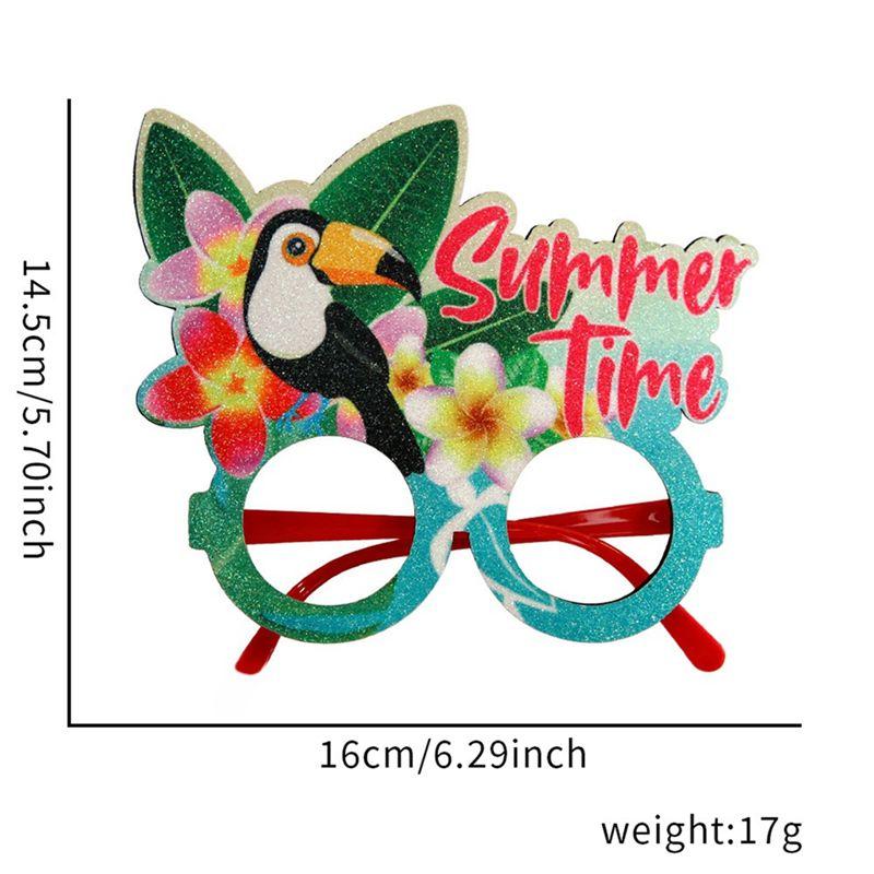 M-Modern-1 PCS Summer Hawaiian Glasses Tropical Theme Party Decorations Felt+Plastic Coconut Tree Photo Glasses Frame,H