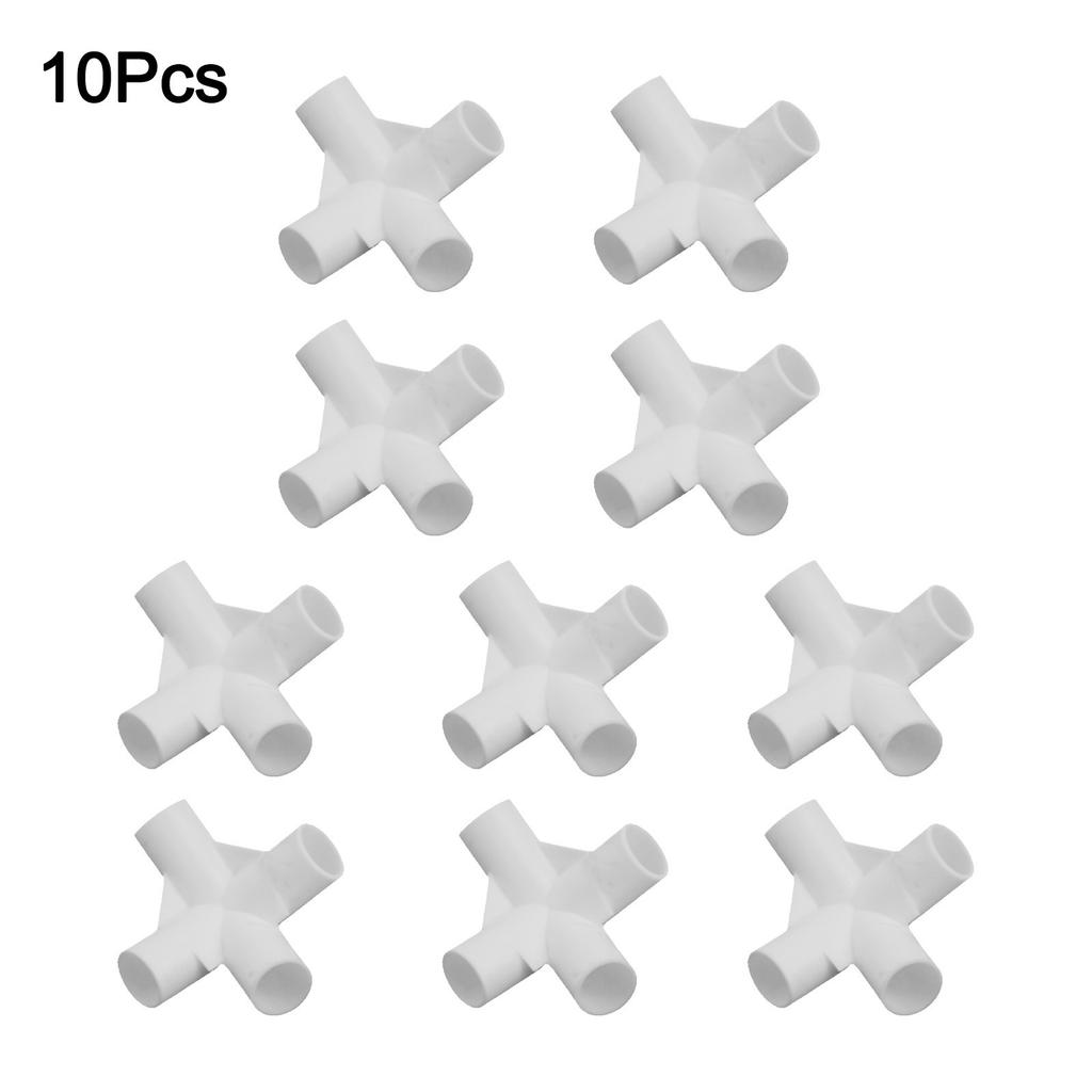 Convenient Canopy Pole Tees for Garden Plant Supports Pet Beds (16mm I D 10PCS)