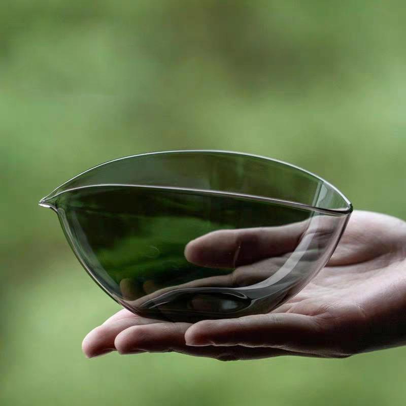 200ml Japanese Style Skiff Boat Heat-resistant High Borosilicate Glass Tea Cup Fair Mug Tea Pitcher Kung Fu Tea Set Puer Teacup