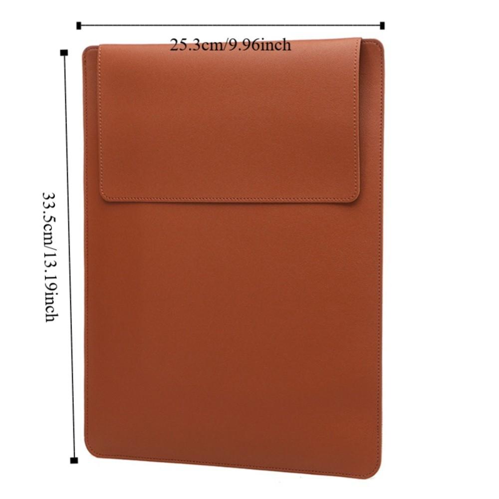 PU Leather 14 Inch Laptop Sleeve Bag Adjustable Waterproof Laptop Sleeve Case Ultra-thin Stain-resistant Laptop Stand Office