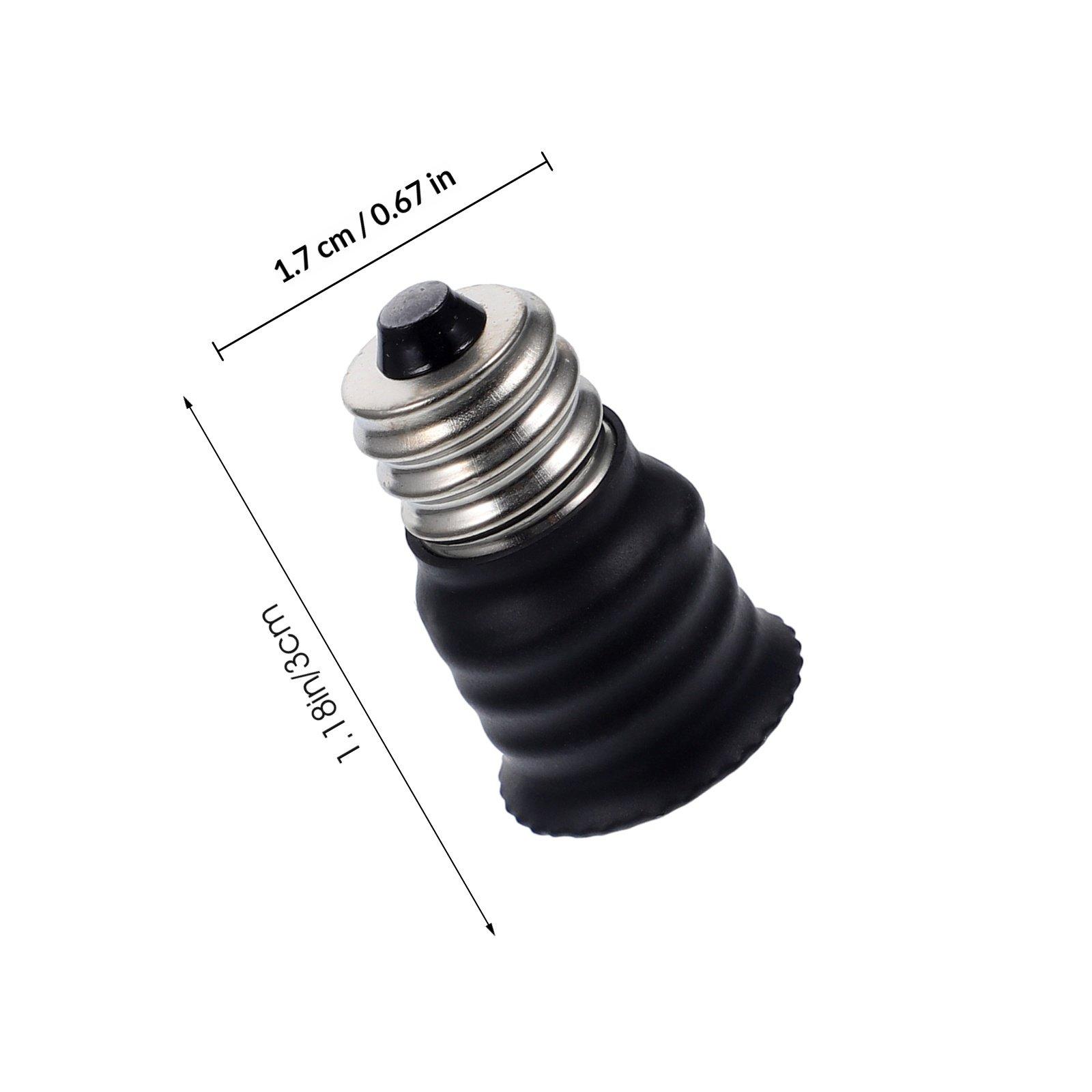 

15Pcs Light Bulb Base Adapter E14 E12 Socket Converter Heavy Duty Lamp Holder for Ceiling Fixture Chandelier Installation чорний