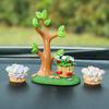 Hyacinth Multi-leaf Small Figurine, Cartoon Mini Car, Center Console Decoration, Strawberry Cute Car Accessory Figurine