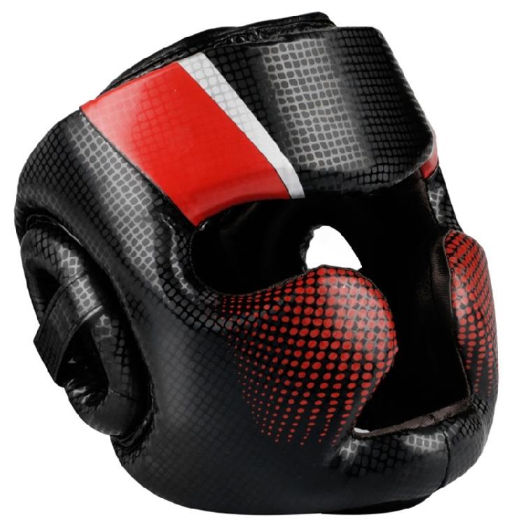 Boxing Headgear Safety Helmets Kick Boxing Helmets PU Leather Training Sparring Headgear Helmets Training Equipment S красный