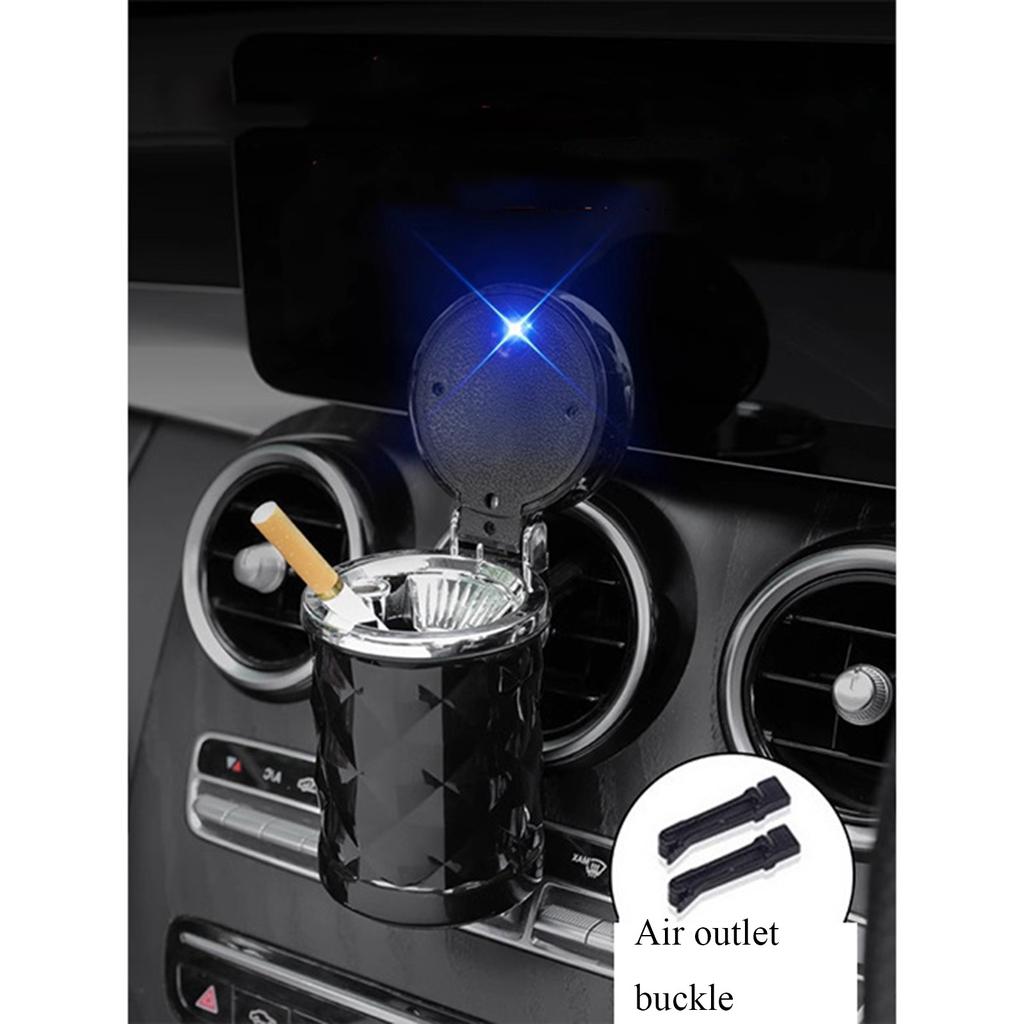 Diamond Cut Car Ashtray Car With Led Light High Temperature Resistant Car Ashtray Car Ashtray