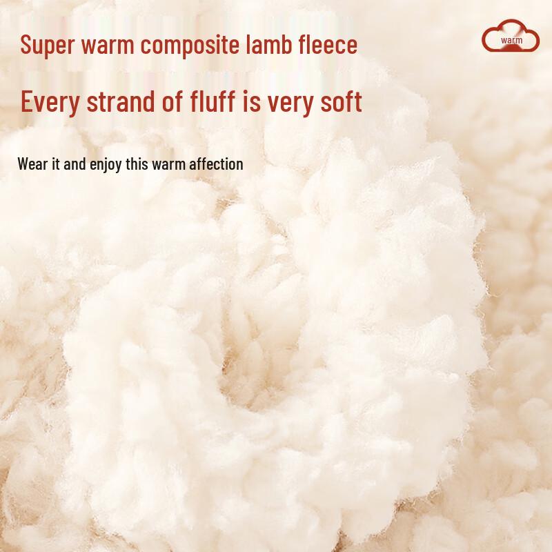 MJ STYLE Women's Winter Lamb Velvet Hooded Sweatshirt