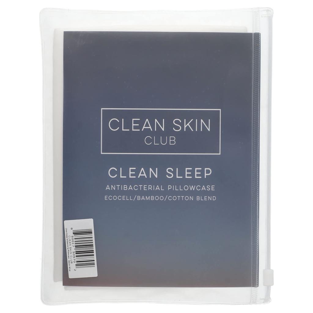 Clean Skin Club Clean Sleep, Silver Ion Pillowcase, Glacier White, 1 Piece