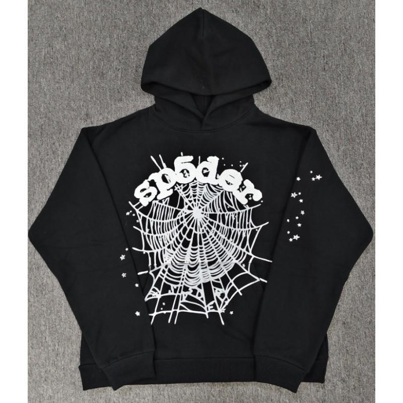 Sp5der Oversized Hoodie Men Winter Warm