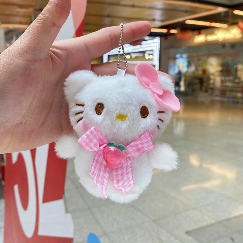 Hello Kitty Plush Keychain With Metal Clasp And Gift For Collectors