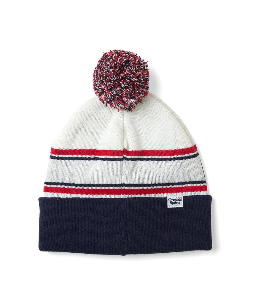 PRO-SPECS Graphic Pom Pom Beanie Whte