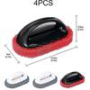 4-piece Cleaning Brush Set with Handles, Including a Scrubbing Pad, Brush, and Bathtub Tile Cleaning Sponge Brush.
