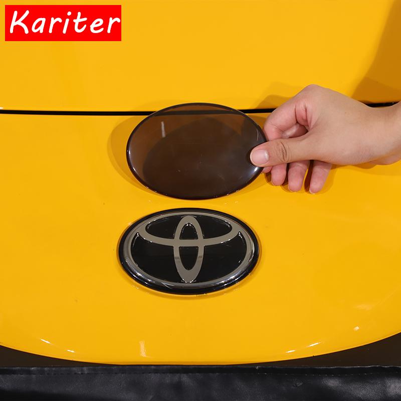 Für Toyota GR Supra A90 2019-2022 ABS Schwarz Auto Front Heck Emblem Abzeichen Logo Zierleiste Aufkleber Schutzhülle Autozubehör 2 Stück
