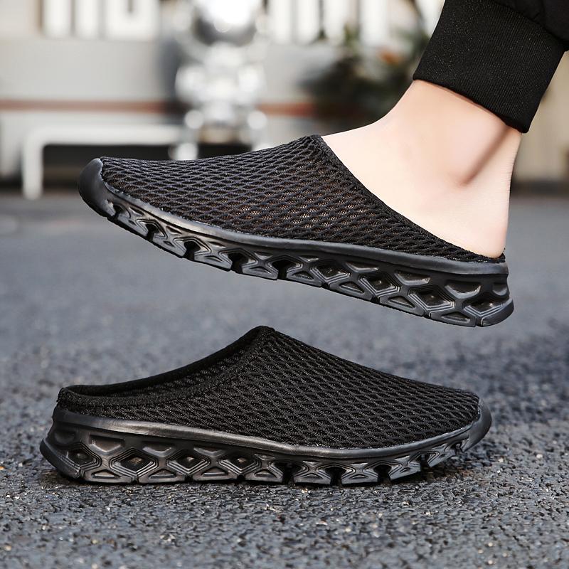 Fashion Men Slippers Summer Breathable Home Indoor Slippers Men Flats Lightweight Slides Fashion Outdoor Walking Shoes
