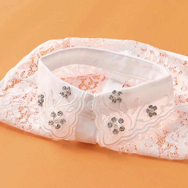 Business Women Fake Collar Shirt Detachable Collar Female False Collars Necklace Dress Lapel Blouse Top Faux Collar