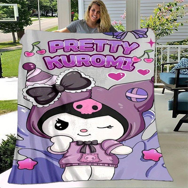 1pc. Cute Kuromi Design Blanket - Perfect for Home, Office, Outdoor Use & G