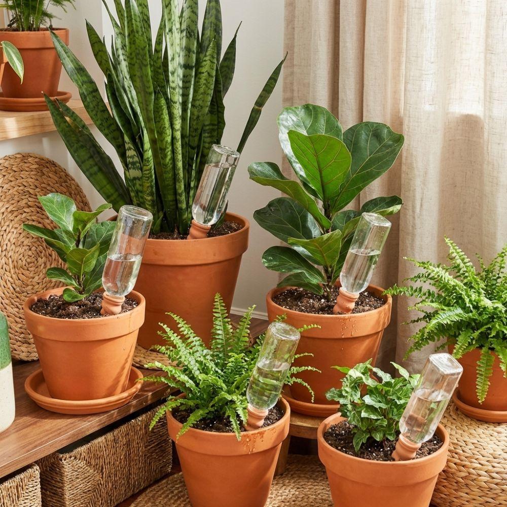 Natural Clay Self-Watering Terracotta Stakes Automatic Irrigation Water Conservation Terracotta Watering Device Time-Saving