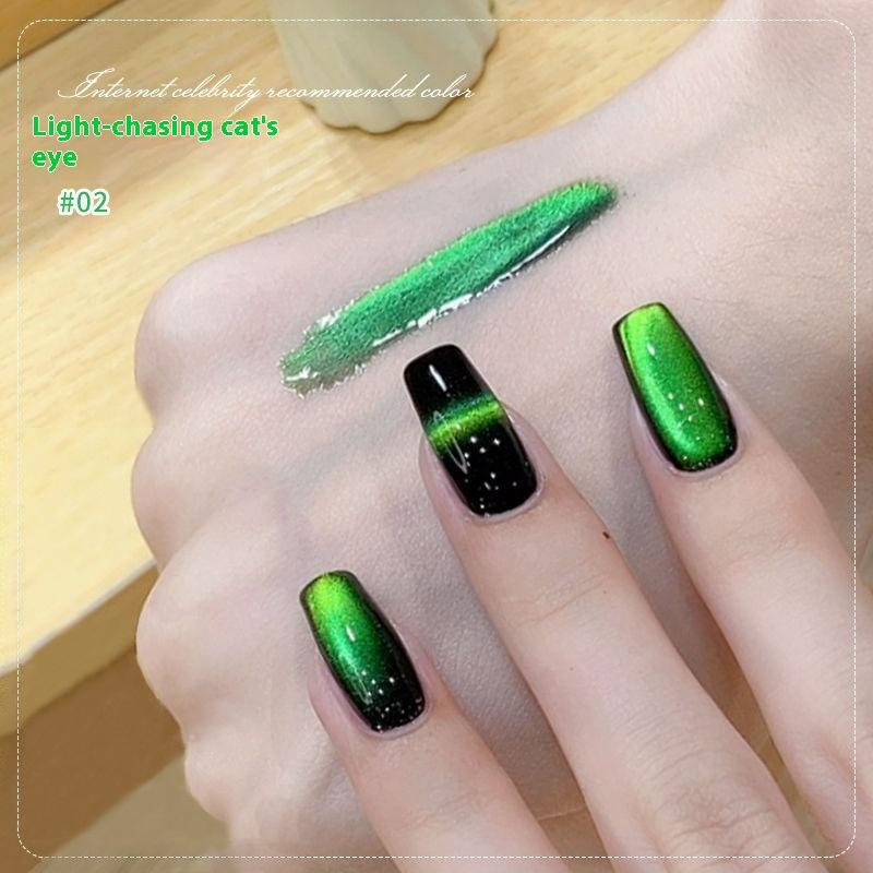 Cat's Eye Nail Polish Glue Burst Colorful Glass Beads Small Light Bulb High Density Spar Nail Polish