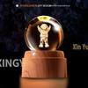 Creative Rotating Crystal Ball Night Light: Decorative Craft for Bedroom Atmosphere and Festive Gift.