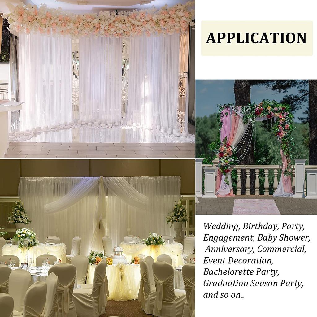 10x20ft Photography Backdrop Curtain Frame Backdrop Stand Pipe Kit Heavy Duty Background Support System for Wedding Party