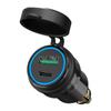 Dual USB Charger Hella DIN Plug Socket Adapter For BMW Ducati Motorcycle 12V-24V High Quality