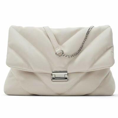 Nova Moda Bolsa Quadrada Feminina Bolsas de Ombro Estilo Coreano Branco Avançado Bolsas de Corrente Tendência Lazer Comutador Transversal