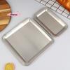 M-Luxury Square Rectangular Stainless Steel Serving Tray Cafe Cake Dessert Plate Storage Trays Home Kitchen Storage Table Dish