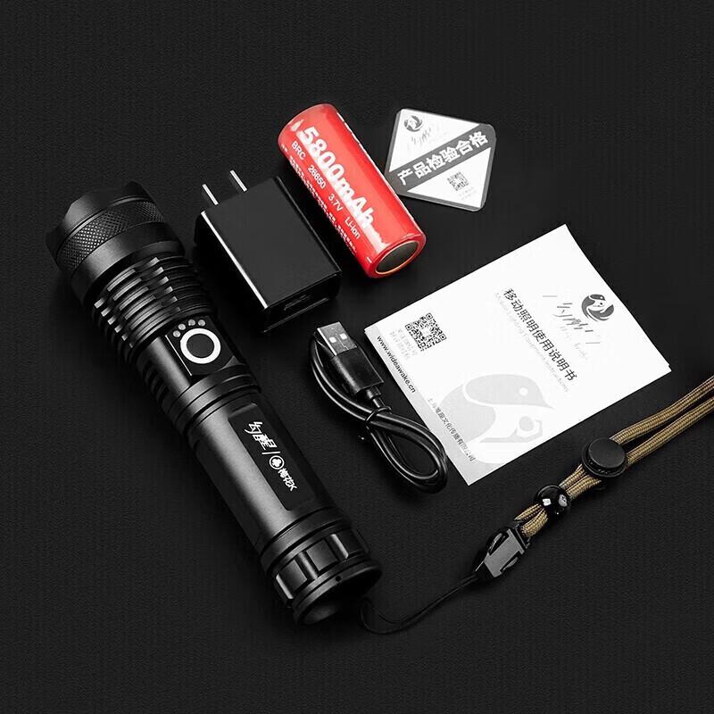 Satous High-Power Rechargeable Zoom Flashlight