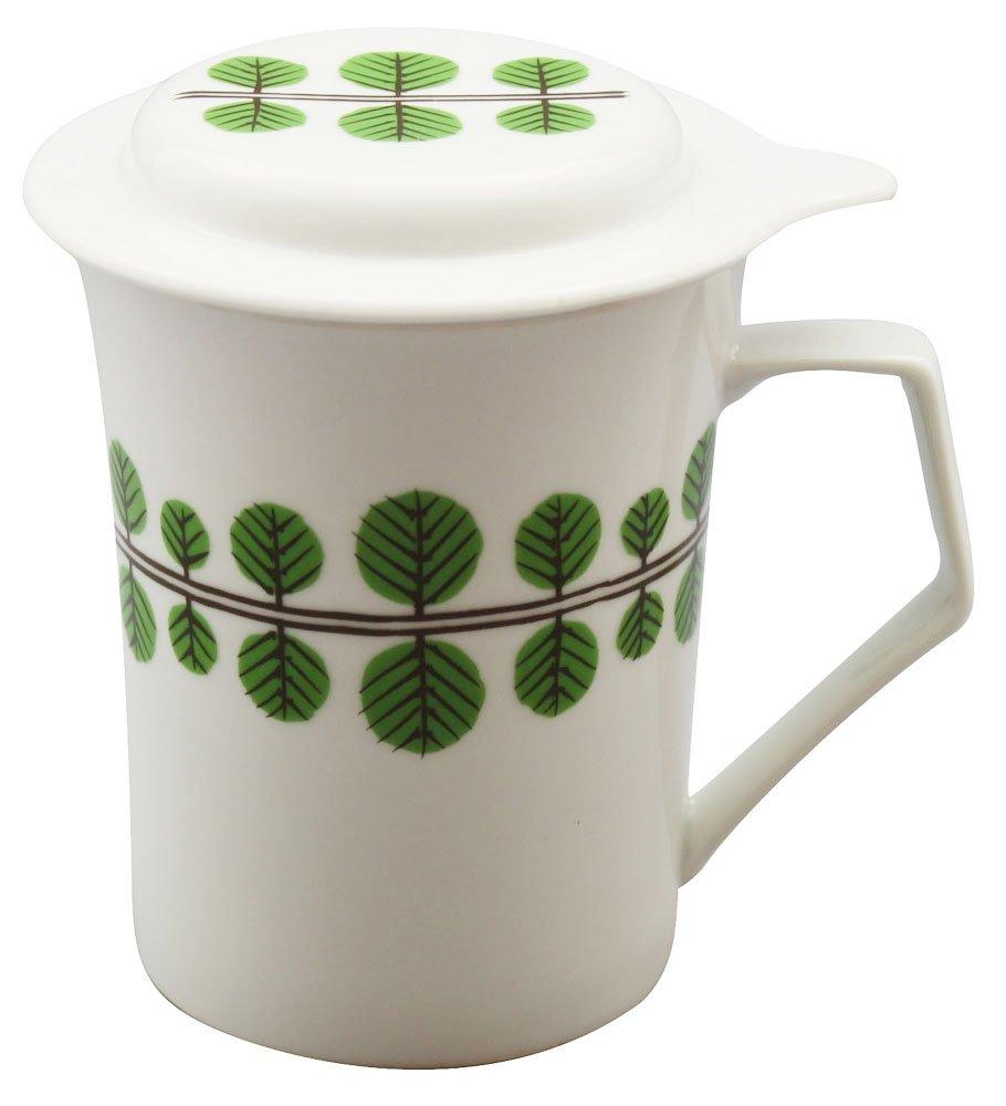 Hasami Ware Ginger Mug with Grater (with Tea Strainer) Green Forest ID-23-03