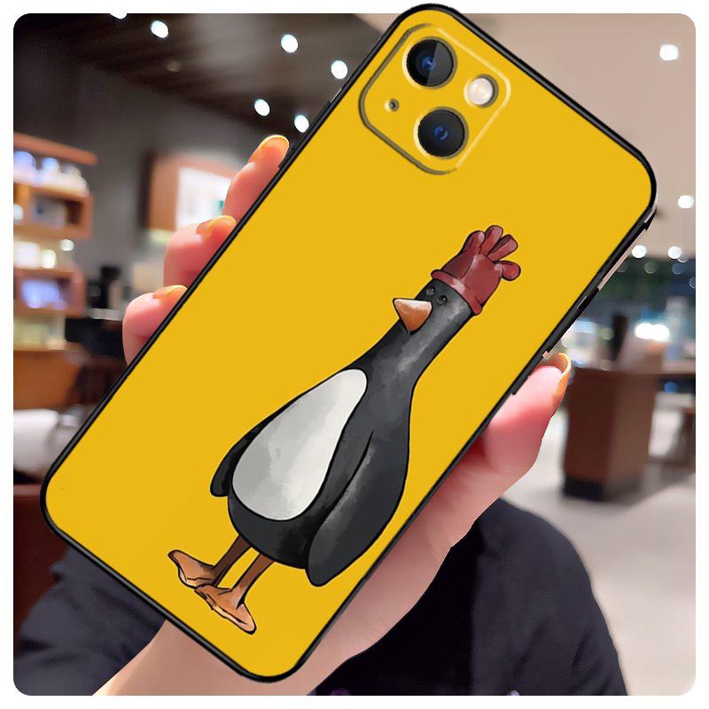 Cute Lovely Penguin Case For iPhone 16 Pro Max 14 13 12 11 15 17 Pro Max mini 15 16 Plus 16e 17 Air Phone Cover