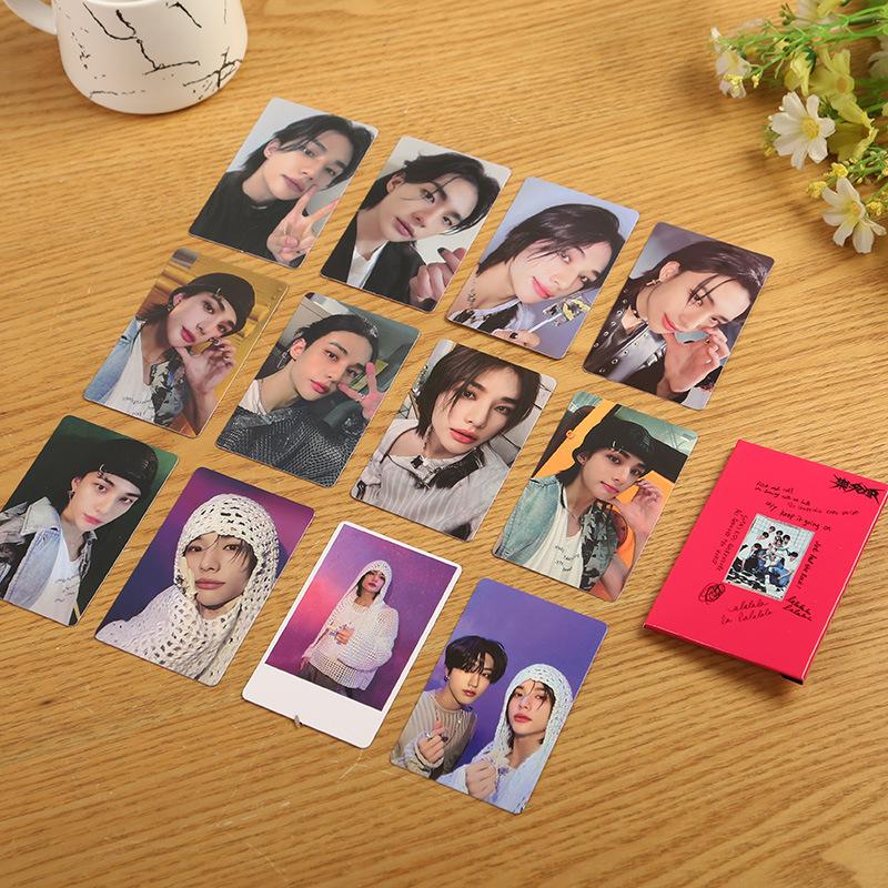 Skzoo Stray Kids Rock Star Album Same Style Photocards Hyunjin Han Idol Collectible Lomo Cards Fan Merch For Fans Collection Kid Friendly Entertaining