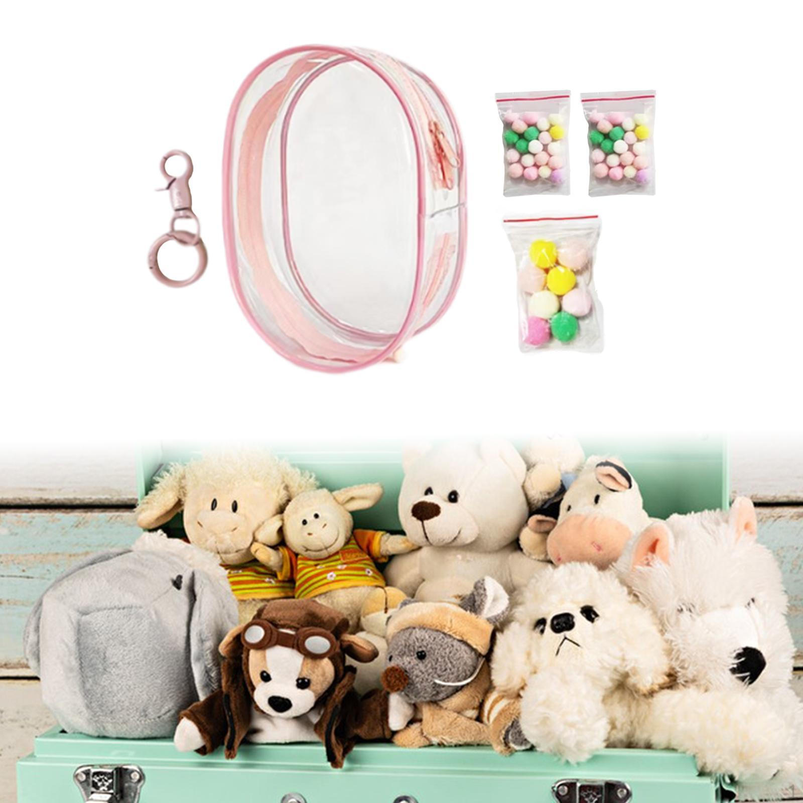 

Прозрачная сумка для демонстрации фигурок из ПВХ, чехол для куклы, крошечный пыленепроницаемый водонепроницаемый чехол для детские розовый