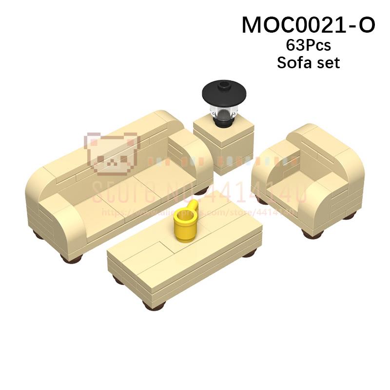 

Мебель для дома MOC Строительные блоки Городская сцена Сделай сам Кухня Кровать Диван Туалет Ванна Модель Украшение Сборка Кирпичики Игрушки Для Детей