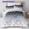 Geometric Marble Pattern Bedding Quilt Set Quilt Cover Pillowcase Home Decoration Gift (1 * duvet cover + 2 * pillowcase, without core)