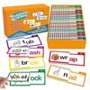 30 Read and Rhyme Flip Books with Word Families & ABC Vocabulary Flash Cards, Educational Reading Games for Kids Learning
