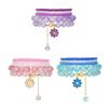 Multilayered Elastic Wristchains Crystal Bead Daisy Tassels Stretch Bracelet Set Stylish Jewelry for Fashionable Women