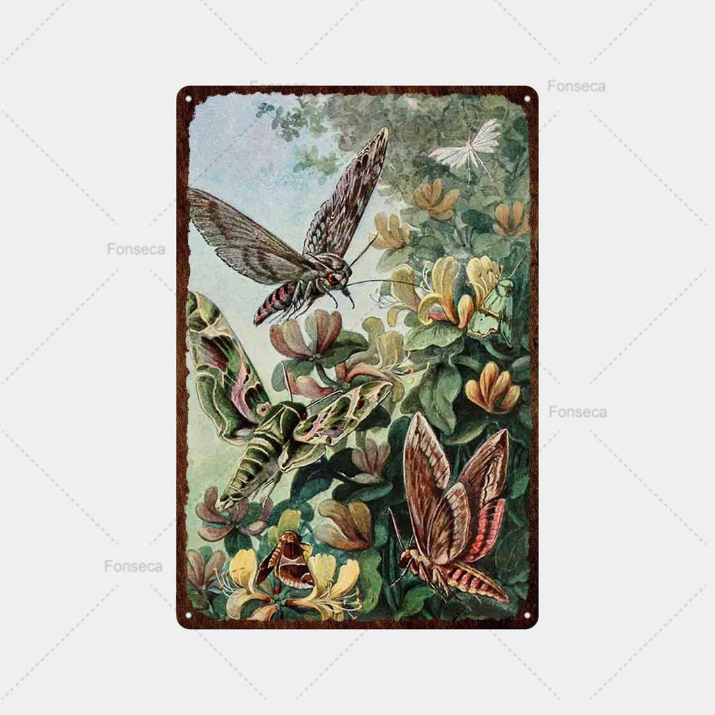 Fish, Fish, Flower Variety Sign Metal Sign Vintage Tin Sign Bar Vintage Wall Decor Bar Club Man Cave Metal Poster