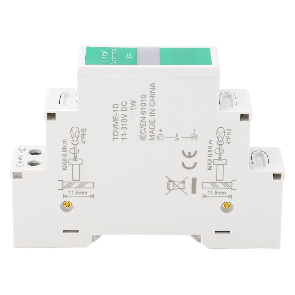 DC Voltage Meter LED Digital Display Switching Output DIN Rail Mount Voltmeter Electrical