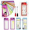 Digital Learning Flash Cards, Addition, Subtraction, Multiplication, Division, Fraction, Math Formula Memory, 15 Cards, Two Erasable Pen Learning Toys