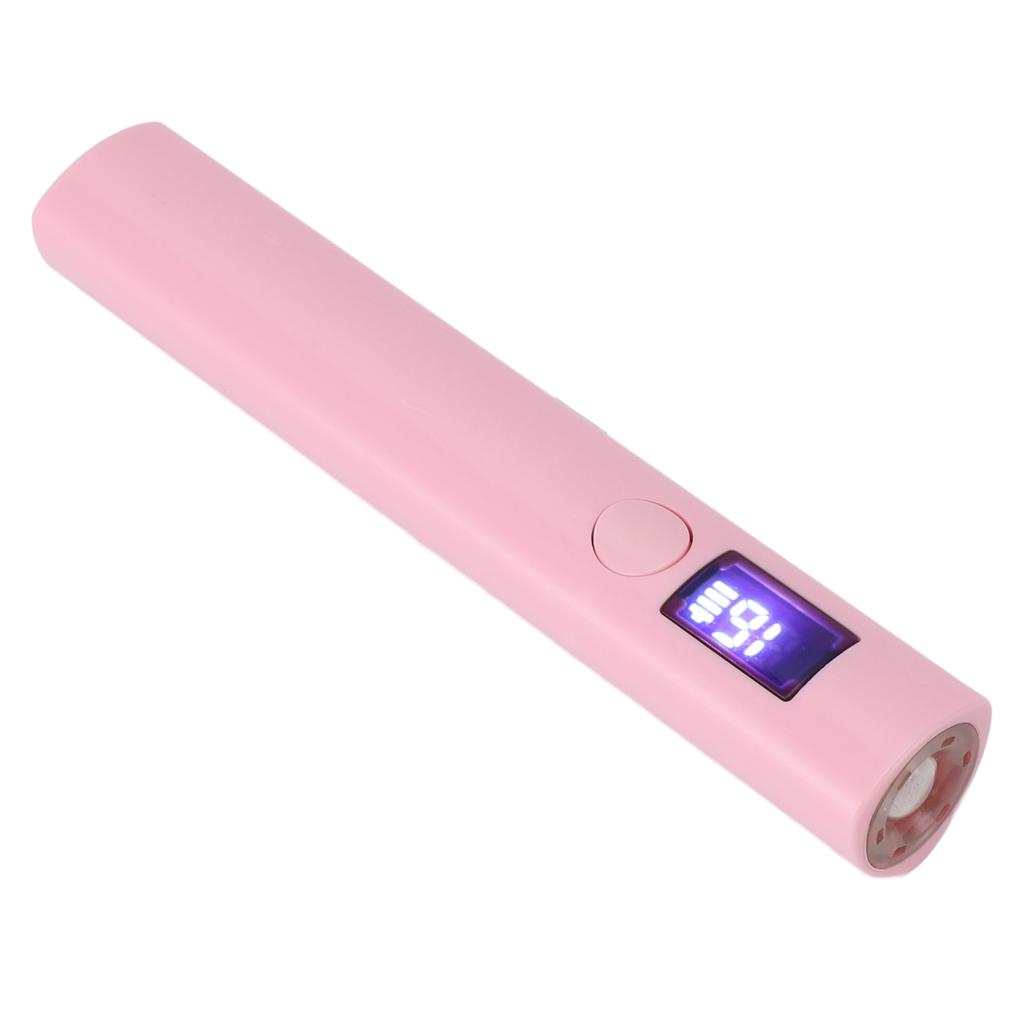 Handheld Gel Nails Light Linear Shape USB Rechargeable Small Digital Display Portable Nail Dryer Lamp for Travel Home