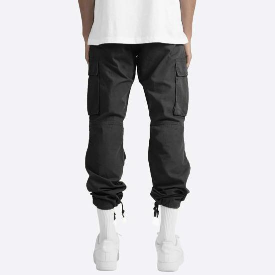 Men Casual Cargo Pants Multi-Pocket Baggy Trousers Loose Fit Straight Leg Joggers Pants for Street Gym Running Hiking