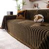 Winter Sofa Towel Shu Cotton Lint Solid Color 2024 New Thickened Warm Sofa Cover Cloth Straight Row Sofa Seat Cushion