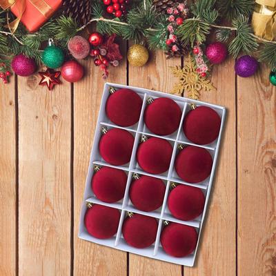 12 Christmas Baubles (6 Cm Diameter) – Decoration for Home, Housewarming, Doors,