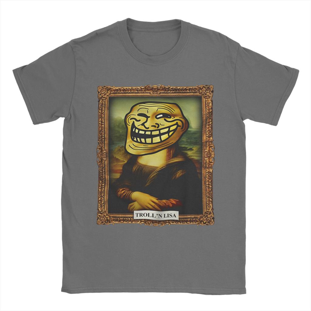 Unisex TShirt Trollface Meme Graphic Funny Cotton Tee Shirt Short Sleeve  T Shirts Crewneck Clothes Adult