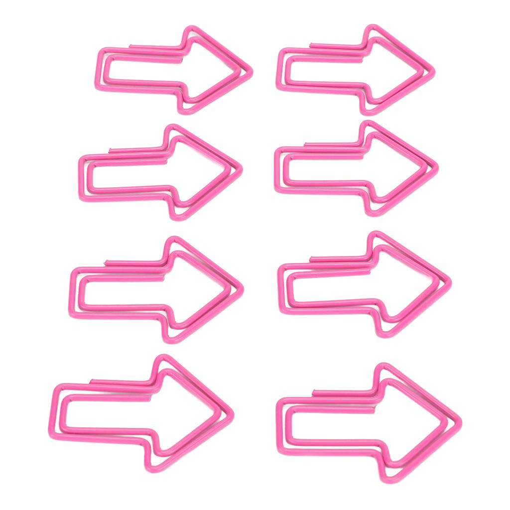 100Pcs Paper Clips Cute Unique Shape Electroplating Process Lightweight Portable Metal Paperclip