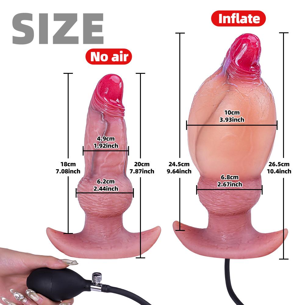 Dildo Monster Inflatable Animal Penis Butt Plug Tail Fantasy Dog Knot Dildos Anal Plug Fetish Adult Sex Toys for Men Women
