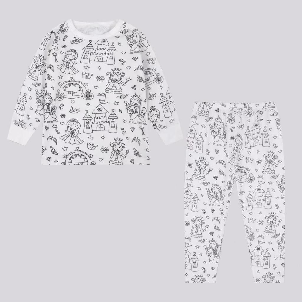 2026 Herbst Mädchen bedrucktes Rundhals-Langarm-Pullover-Set